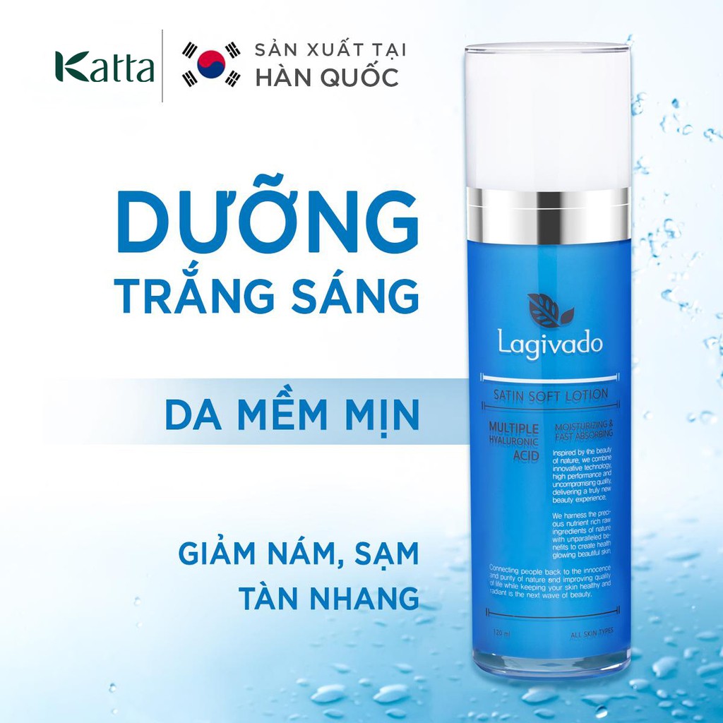 Sữa dưỡng da mặt trắng sáng, mềm mịn Hàn Quốc Lagivado Satin Soft Lotion 120 ml - Katta_V01_LG_016_120ML