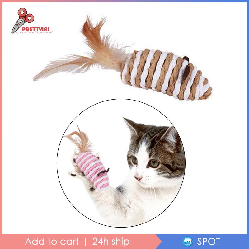 [Prettyia1] Đồ Chơi Chuột Nhỏ Nhắn Tương Tác Cho Mèo