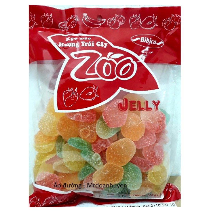 Kẹo Dẻo Zoo Jelly Bibica Áo Đường Gói 500g