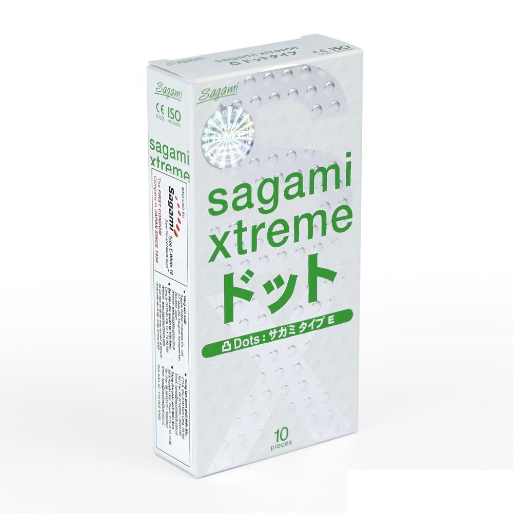 Bao cao su Sagami Xtreme Dots gân gai tăng khoái cảm