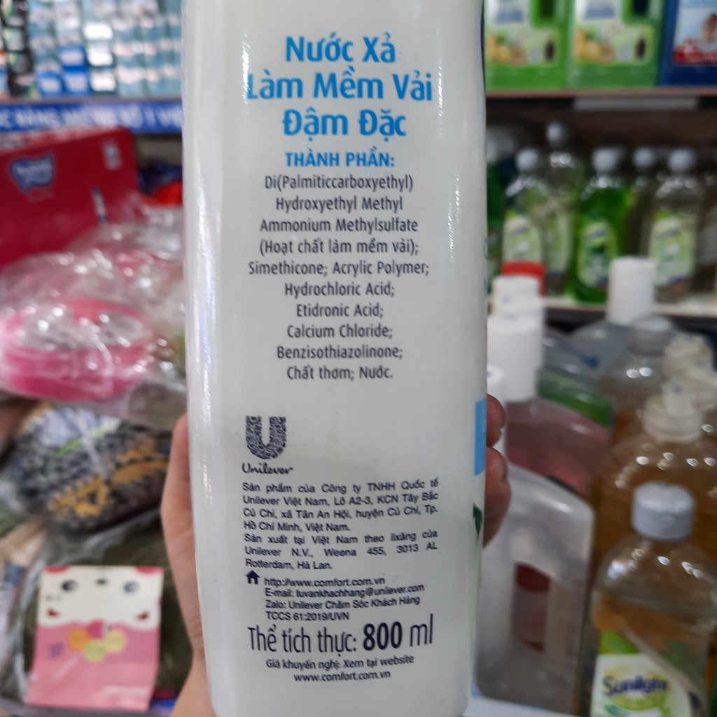 Nước Xả Comfort Cho Da Nhạy Cảm 800ml