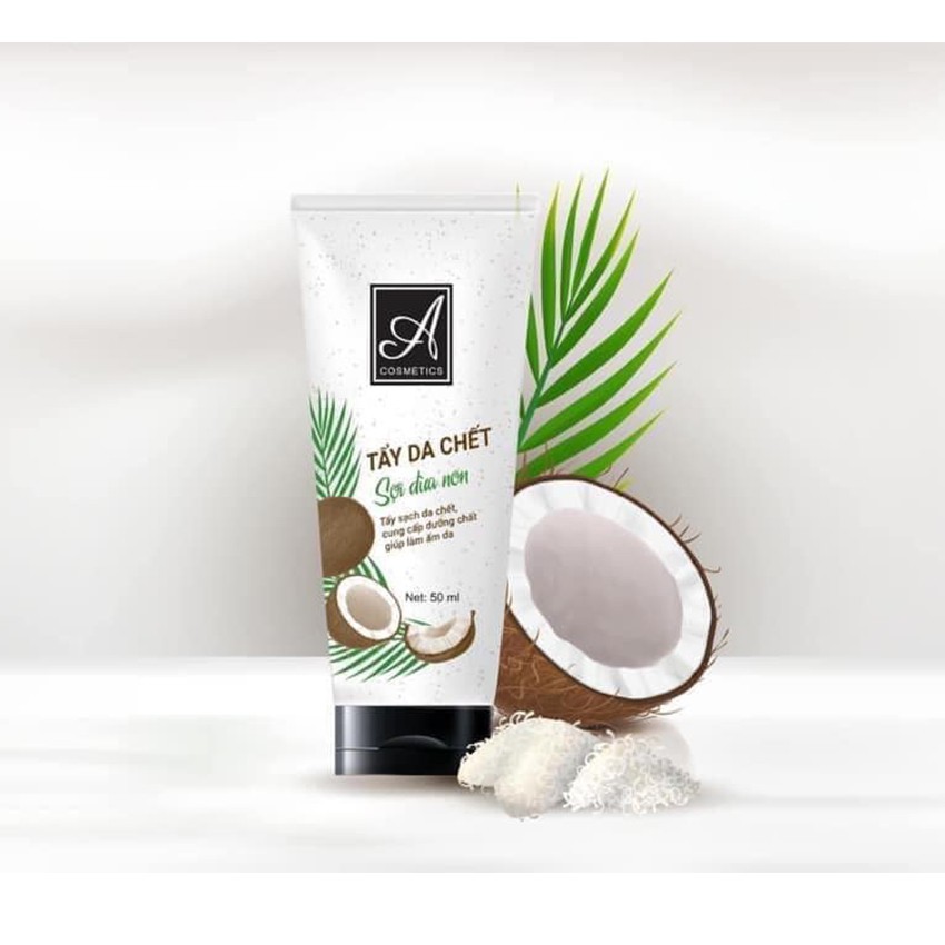 Tẩy Da chết Sợi Dừa Non Acosmetics, Tẩy sạch Da Chết, Loại Bỏ da Sần Sùi trên mặt, cung cấp dưỡng ẩm Cho da 50ml
