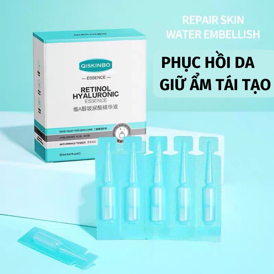 Hộp 20 ống Tinh Chất Rau Má & HA Cải Thiện Da Mụn, Cấp Nước Toàn Diện Và Phục Hồi Da Centella Hyaluronic Serum