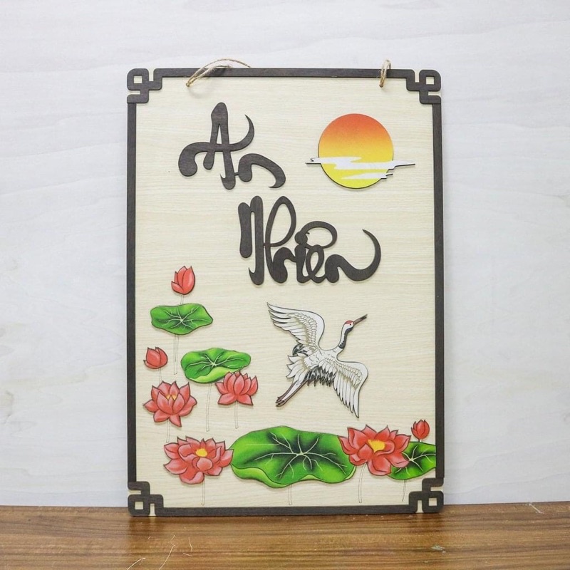 Bảng gỗ decor Phật pháp thư pháp trang trí nhà cửa gia đình và làm quà tặng