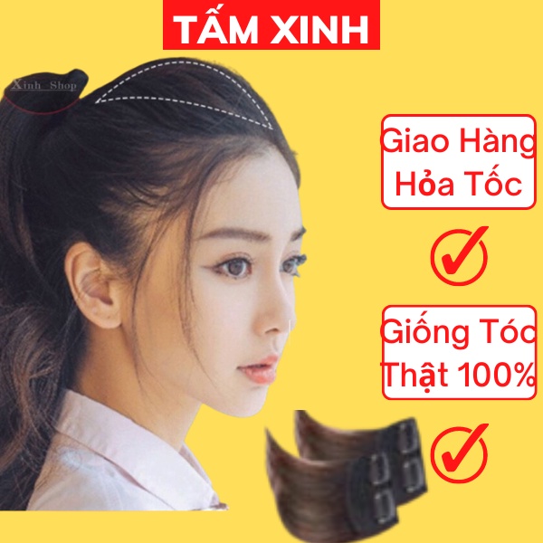 Tóc giả kẹp phồng mái đẹp chất tóc hàng loại 1 - GIÁ 1 CHIẾC - KPM
