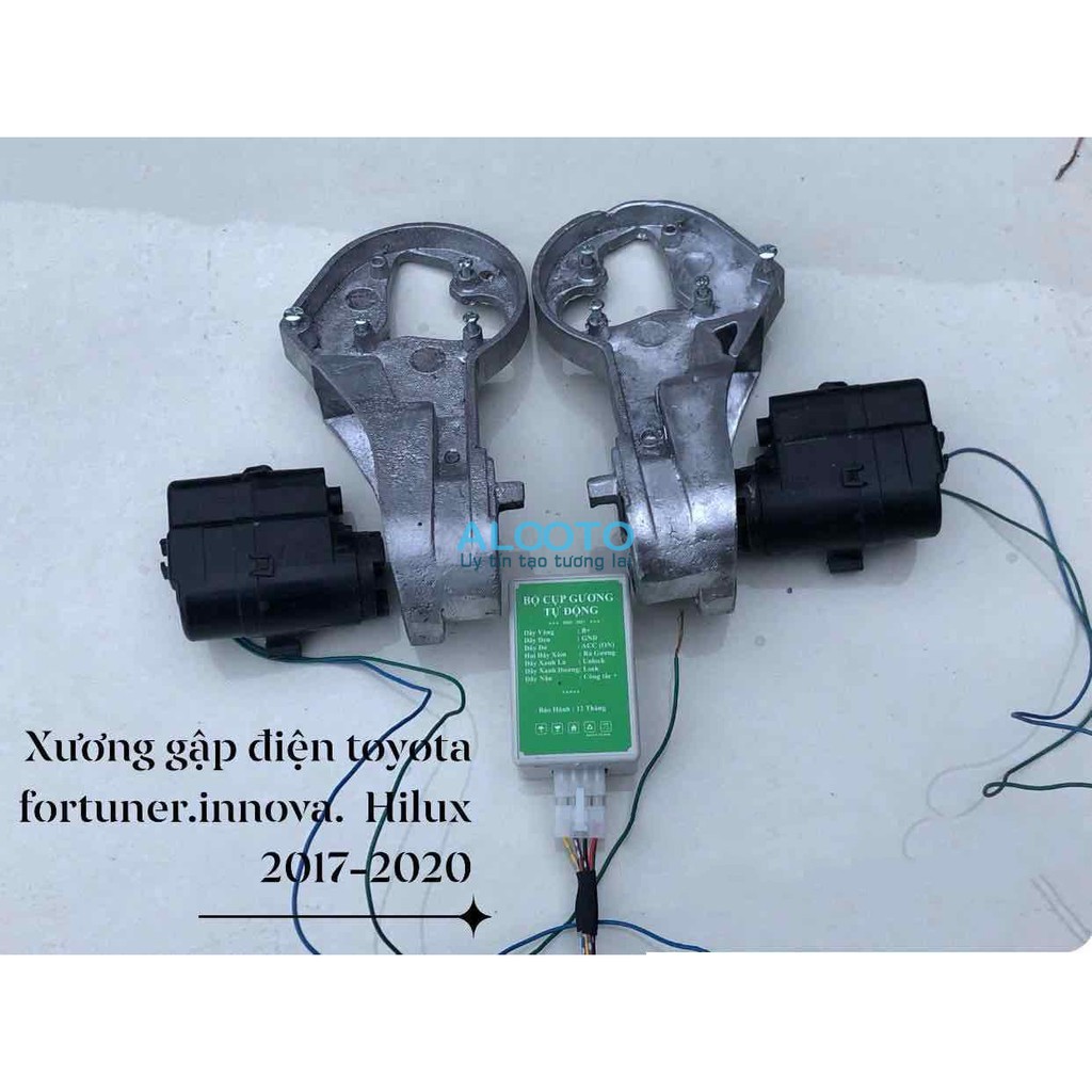 Bộ xương moto gương gập Toyota Hilux ,Innova,Fortuner 2016 - 2021 . Tặng kèm bộ mudun khóa cửa tự cụp gương