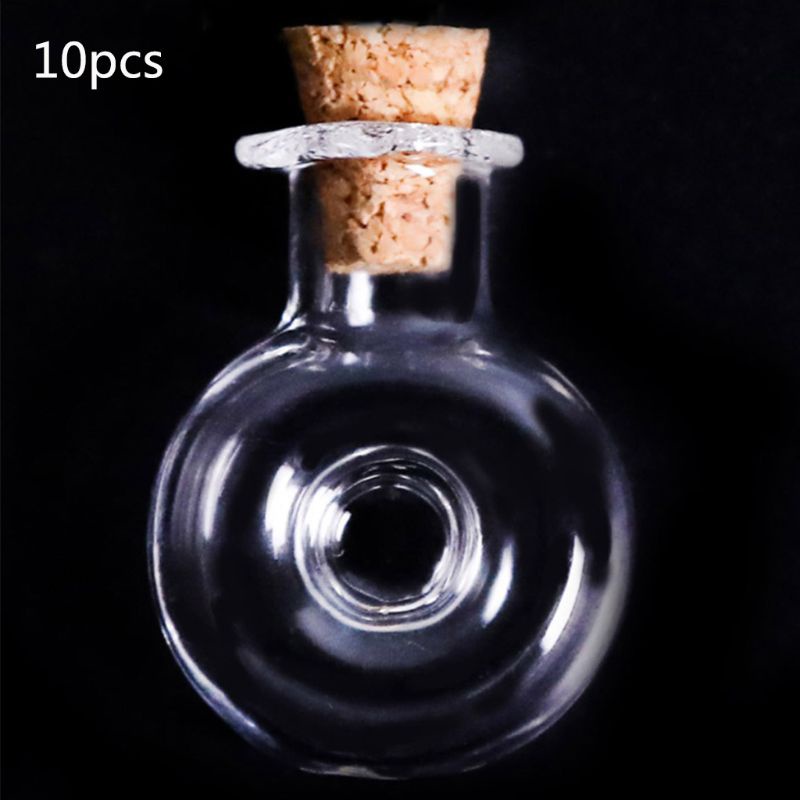 Bộ 10 Lọ Thủy Tinh Mini Có Nút Bần Dùng Trang Trí DIY
