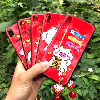 Ốp ip XS Max Heo Thần Tài May Mắn ( Tặng Kèm Chuông Thần Tài)