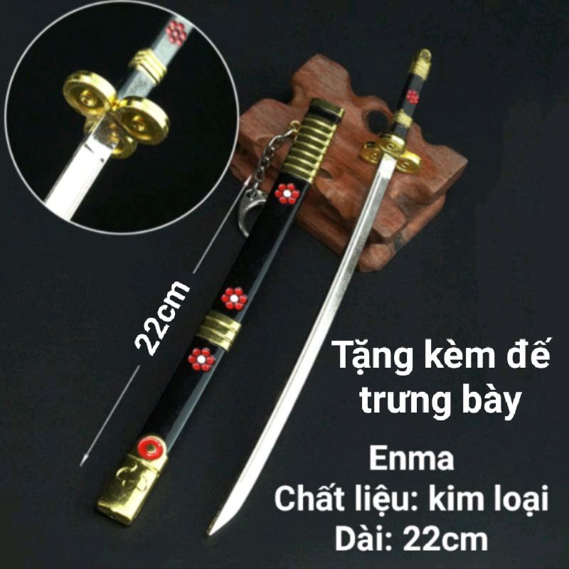 Móc Khóa Kiếm Zoro One Piece Bằng Hợp Kim Không Gỉ  - Sandai Kitetsu