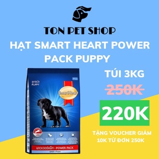Thức ăn hạt cho chó - thức ăn smartheart power pack dành cho chó nhỏ 3kg