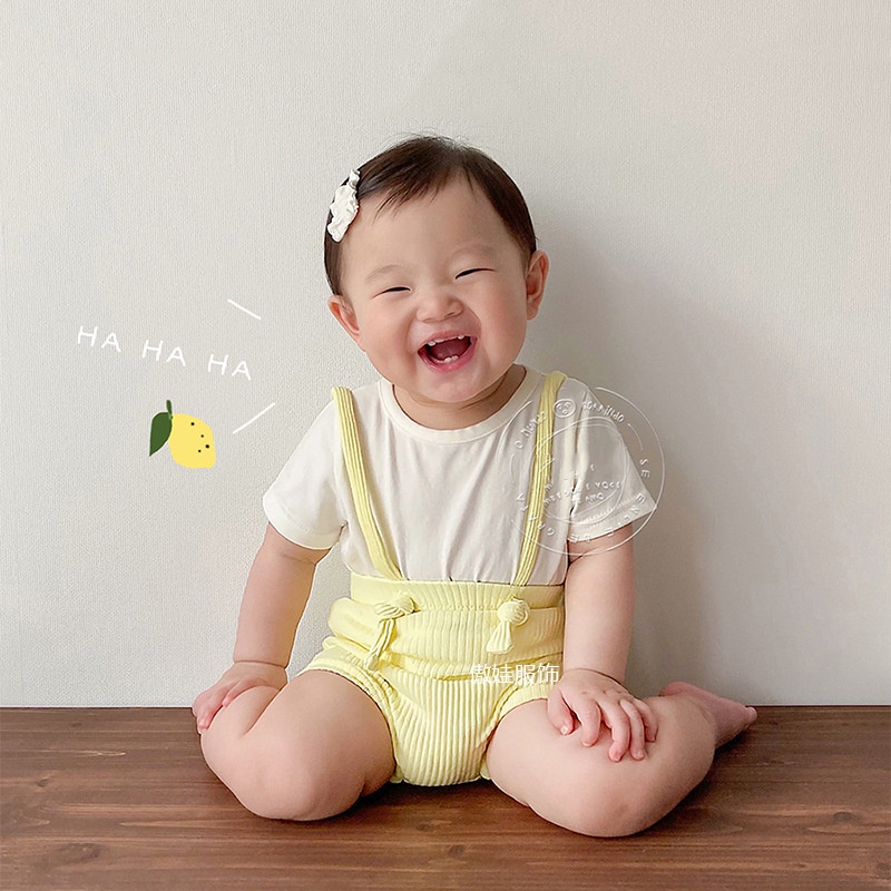 Quần yếm thun gân siêu đáng yêu cho cả bé trai - bé gái