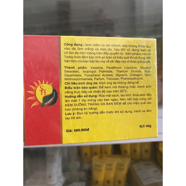 Sh today Kem dưỡng trắng da víp đơn 40g ( ban ngày )