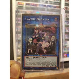 Lá bài thẻ bài Yugioh Akashic Magician – Super Rare - Tặng bọc bài nhựa bảo quản