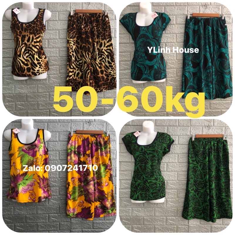 Size3LR(50-60kg)đồ bộ quần lửng ống rộng