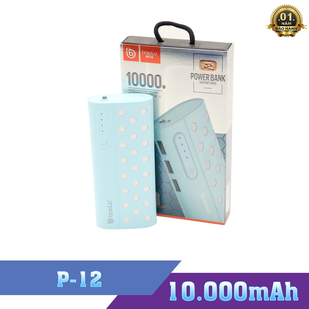 Pin Sạc Dự Phòng Chính Hãng Boliduo P12-10000mAh – Pin Sạc Nhanh