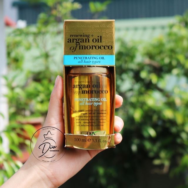 [Đủ bill] Tinh dầu dưỡng tóc OGX Renewing + Argan Oil Of Morocco Penetrating Oil