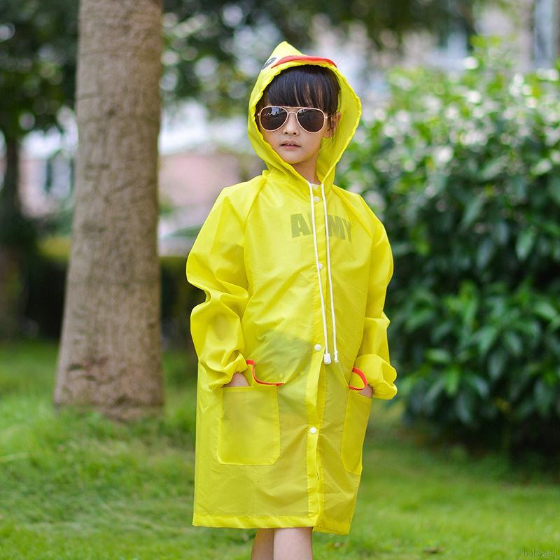 Áo mưa chống thấm nước thiết kế hoạt hình vui nhộn đáng yêu dành cho trẻ em 3-8 tuổi