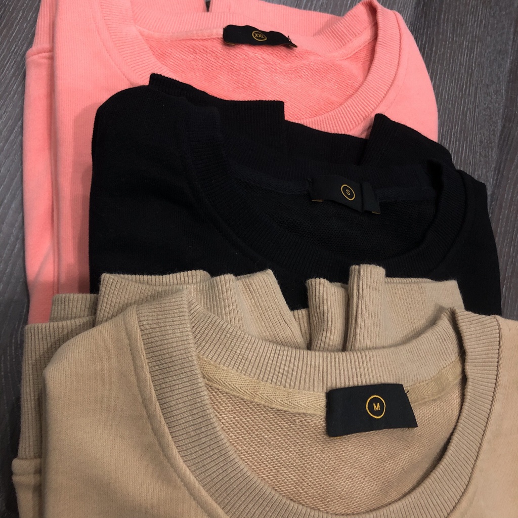 Áo Sweater nam nữ MEANSTORE nỉ da cá oversize Unisex form rộng Ulzzang Hàn Quốc chất mềm mịn - Tím