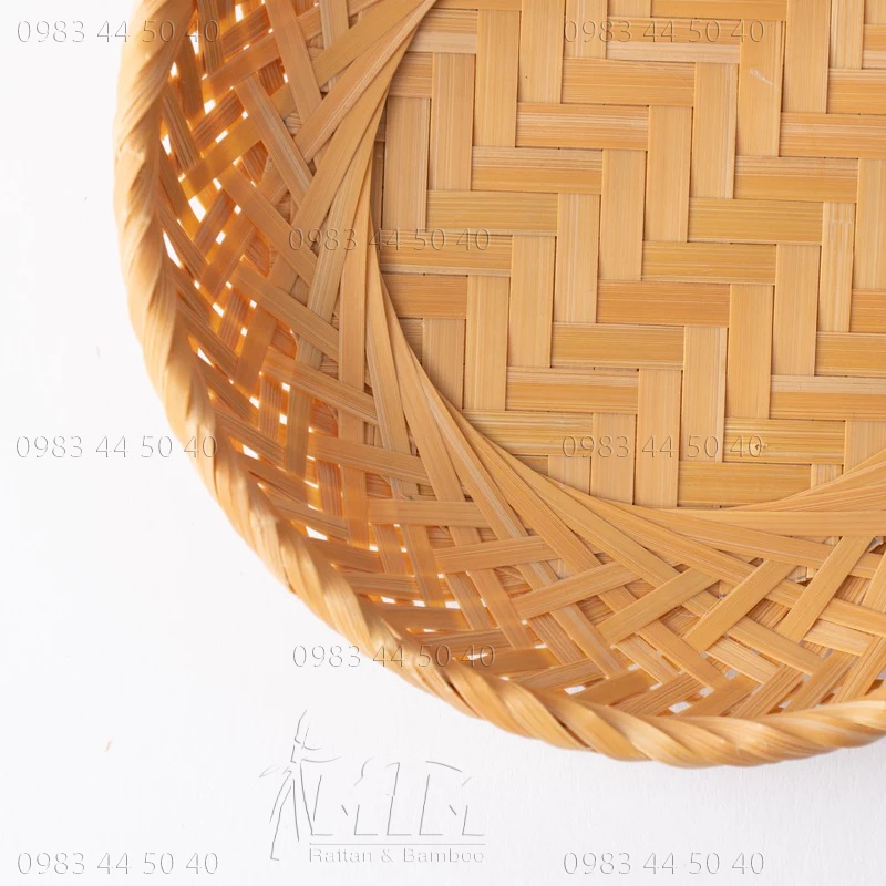 Đĩa tre hun khói - trang trí chụp hình, đựng đồ ăn, lót ly