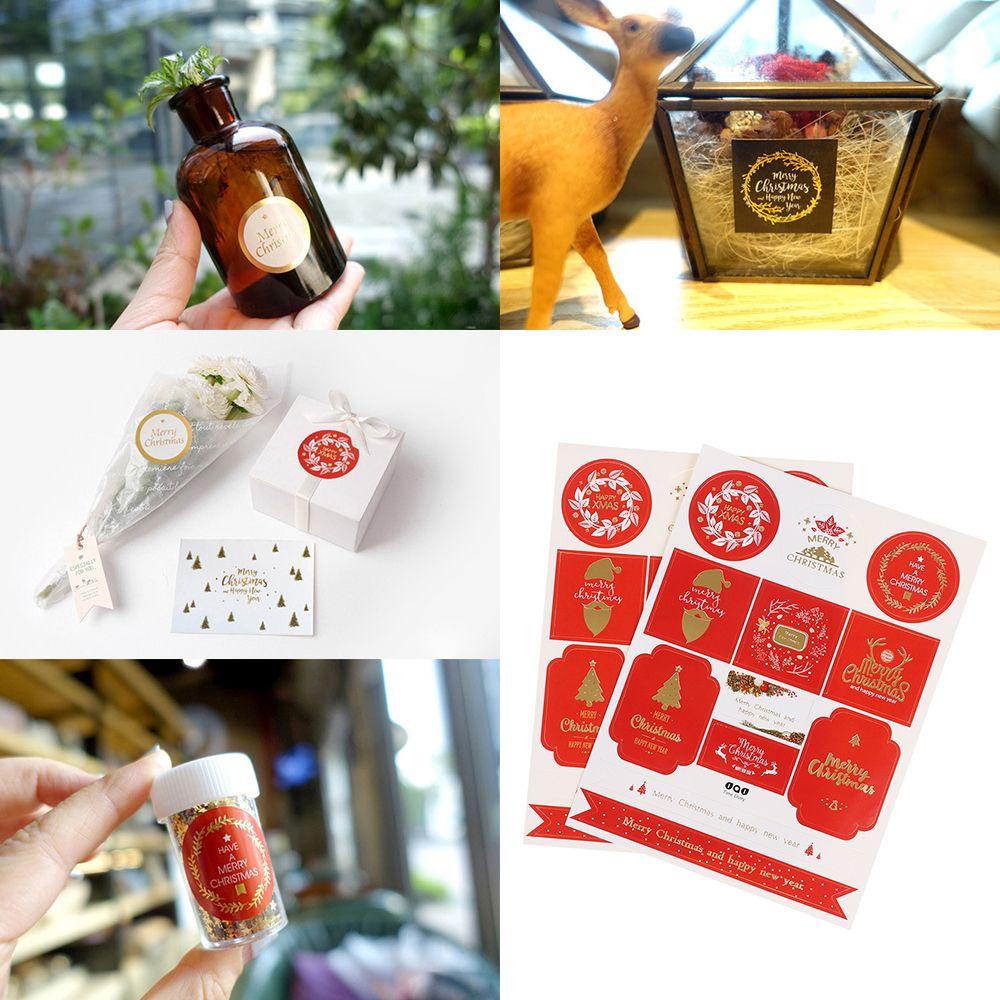 Set 24 Nhãn Dán Dùng Trang Trí Sổ Tay Phong Cách Giáng Sinh Độc Đáo