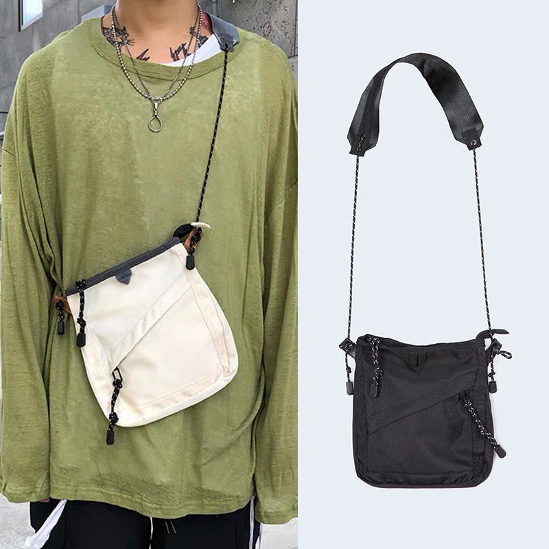 Túi Đựng Điện Thoại Đeo Vai / Một Bên Vai Trung Tính Bằng Nylon Gọn Nhẹ Đơn Giản Phong Cách Hàn Quốc