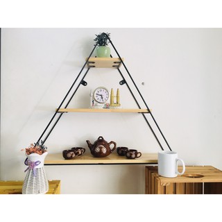 Tổng Kệ treo tường khung sắt hình tam giác| Kệ tam giác treo tường| Kệ decor tam giác HPKTT 25