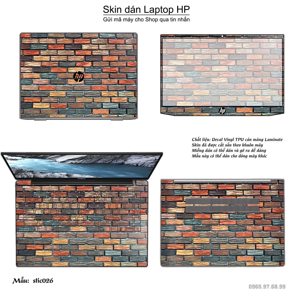 Skin dán Laptop HP in hình Hoa văn sticker nhiều mẫu 5 (inbox mã máy cho Shop)