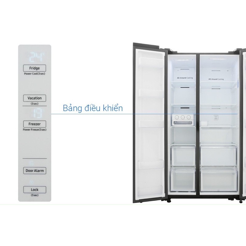 Tủ lạnh Samsung inverter 647 lít RS62R5001B4/SV