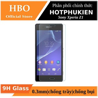 Miếng dán kính cường lực cho Sony Xperia Z1 hiệu HBO (độ cứng 9H) - hàng chính hãng
