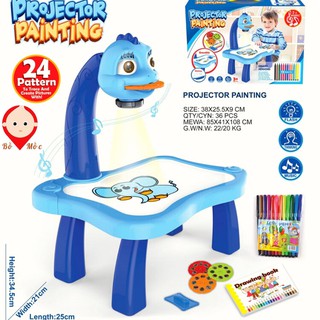 Máy Chiếu Hình Tập Vẽ- Bàn Vẽ 3D- Bàn Vẽ Tranh Có Đèn Chiếu, Có Nhạc Cho Bé Sáng Tạo, Tư Duy Thông Minh- Shop Bố Mốc