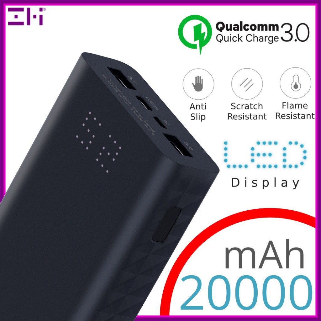 Pin sạc dự phòng Xiaomi ZMI Aura two-way PD 27W 20000 mAh sạc nhanh có màn hình hiển thị