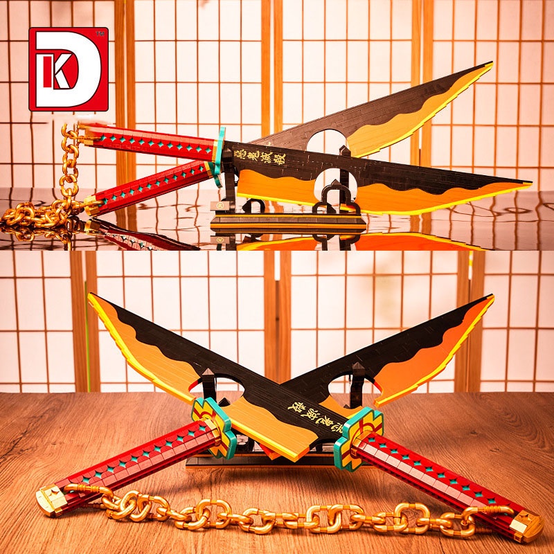 Đồ Chơi Lắp Ráp Mô Hình Nhật Luân Kiếm Song Kiếm Của Âm Trụ Tengen Trong Kimetsu No Yaiba Model DK1507 Với 1000+ PCS