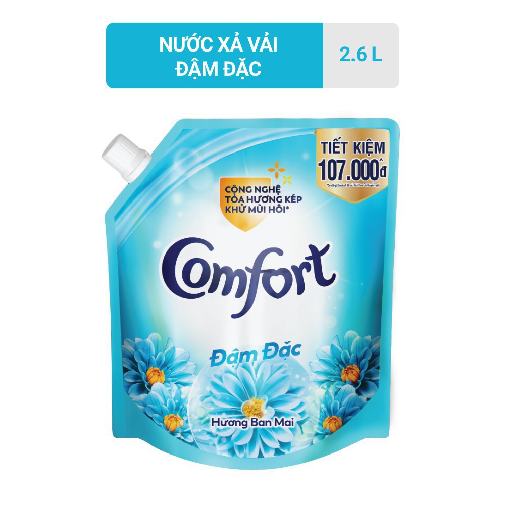 Nước xả vải Comfort đậm đặc 1 túi 2.6L