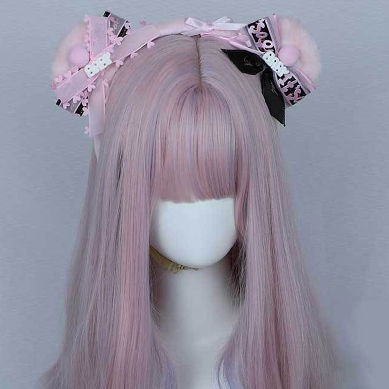 Băng Đô Tai Gấu Bông Hóa Trang Lolita