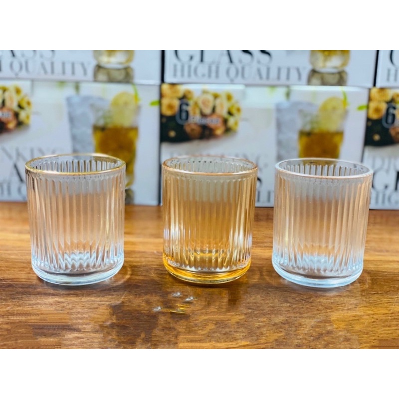 -NEW-BỘ 6 LY SỌC THẤP 270ml