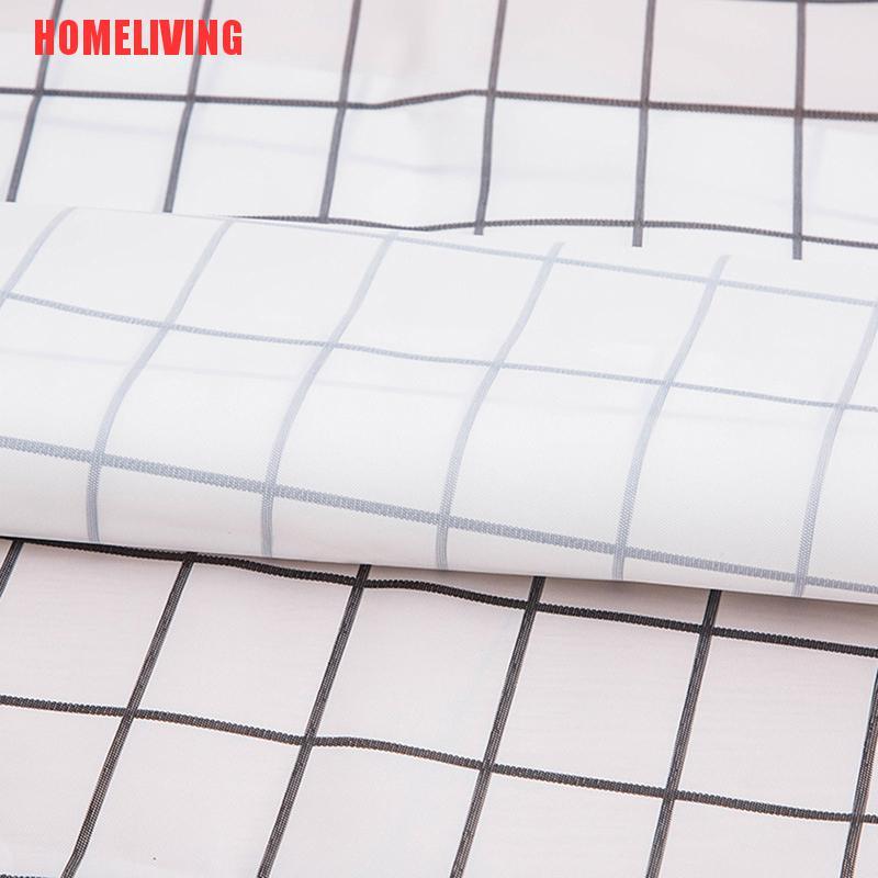 Khăn Trải Bàn Vải Lanh Kẻ Caro Trắng Đen Sang Trọng