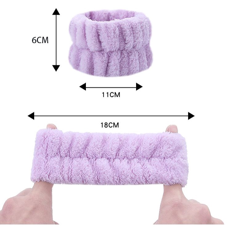 Bộ 2 Băng Quấn Cổ Tay Thấm Hút Nước Ngăn Ngừa Vi Khuẩn Khi Rửa Mặt