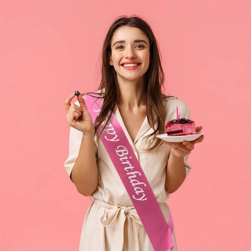 1 Cái Dây Ruy Băng Chúc Mừng Sinh Nhật Phụ Kiện Trang Trí Tiệc Sinh Nhật Cho Bé Gái