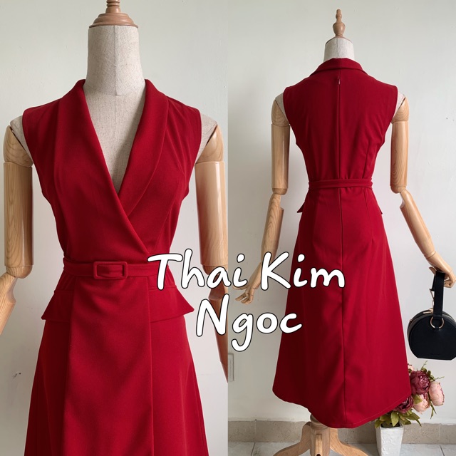 Đầm đầm dự tiệc vest thắt eo sang trọng