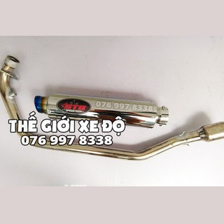 Bộ pô STB mỏ titan full cổ pô Sonic 150 độ bô nổ