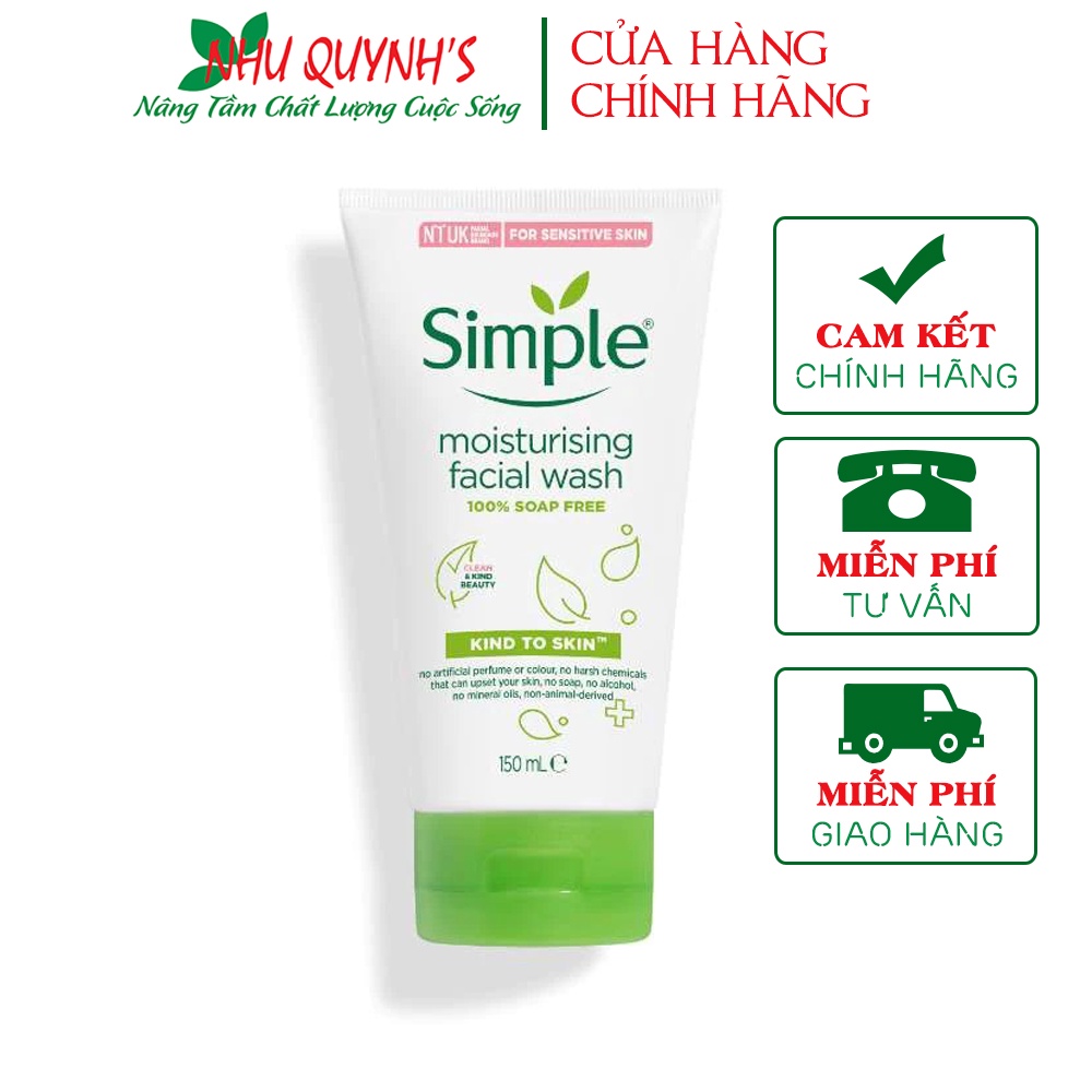 Sữa rửa mặt Simple Kind to Skin Moisturising Facial Wash 150ml