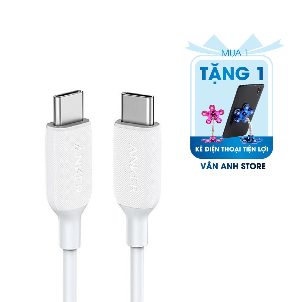 Cáp ANKER PowerLine III USB-C to USB-C dài 0.9m - A8852- CÁP SẠC NHANH BỀN DÀNH CHO SAMSUNG