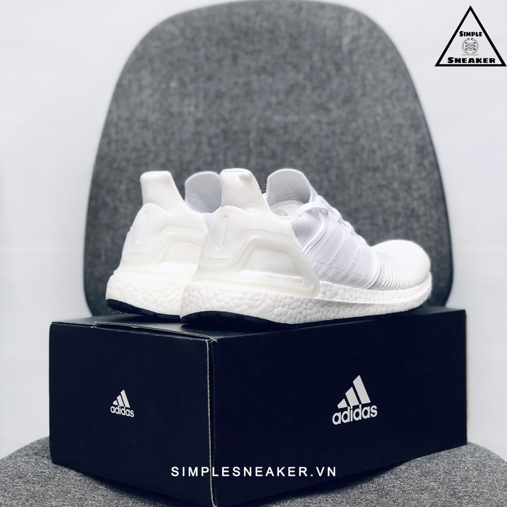 Giày Adidas Auth🔴FREESHIP🔴Adidas Ultraboost 2020 All White Chính Hãng - Giày Chạy Bộ Tốt Nhất Thế Giới