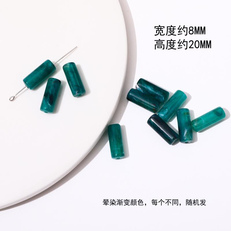 Bộ 2 Hạt Xi Lanh acrylic Nhiều Màu Phong Cách Nhật Bản Dùng Làm Trang Sức diy
