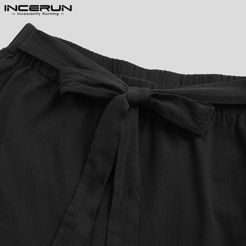 XMAN Quần ống rộng lưng thun đen cho nam | BigBuy360 - bigbuy360.vn