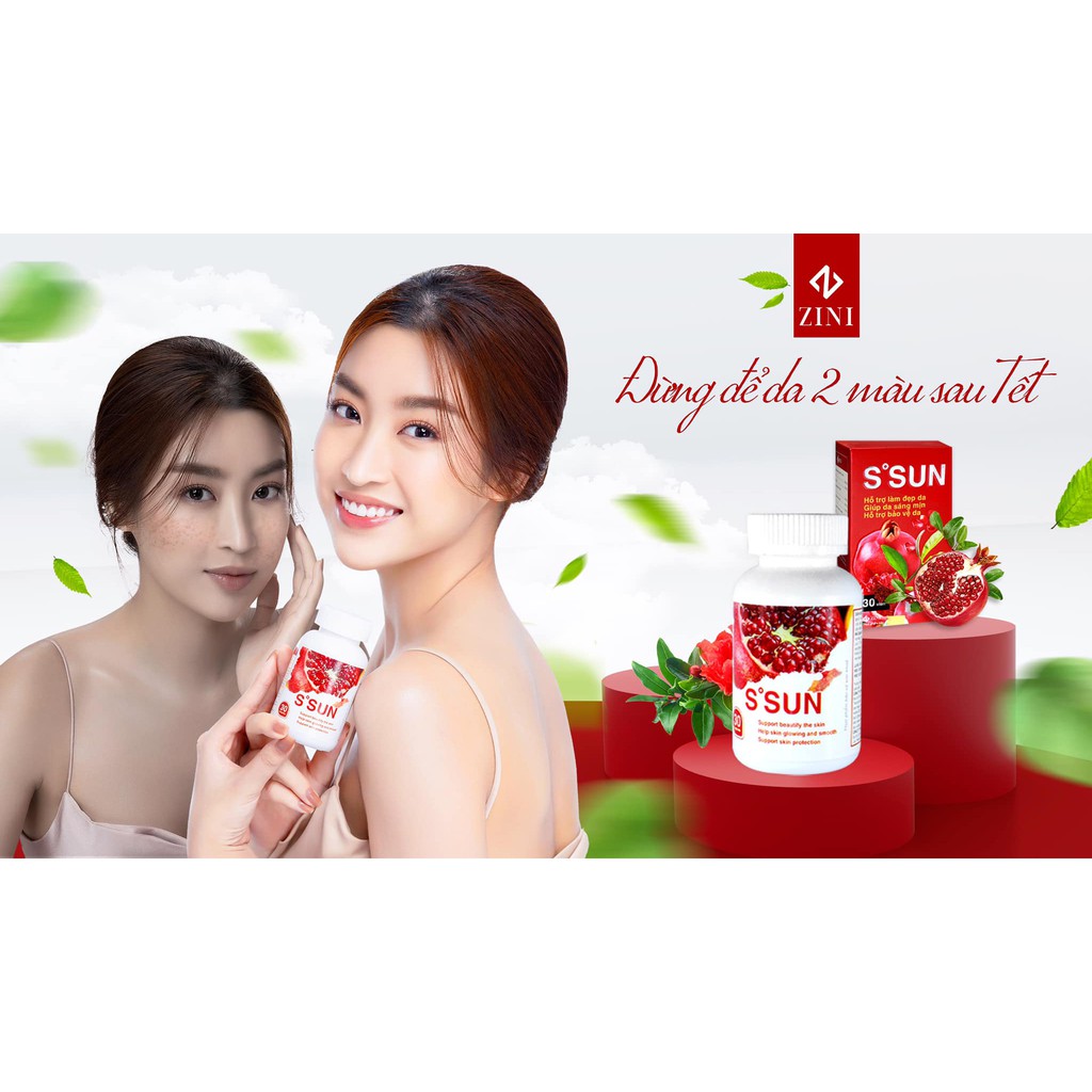 Viên uống chống nắng nội sinh S'Sun - Chính hãng( Tặng cốm trắng da) | Thế Giới Skin Care