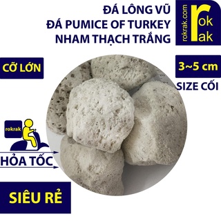 Đá lông vũ Thổ Nhỹ Kỳ 1kg size CỐI 3-5 cm Turkey Nham thạch Loại chuyên khử nitrat lọc bể cá