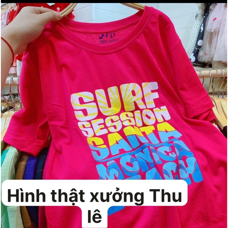 Áo thun giấy form rộng in chữ Sea sure tay ngắn cổ tròn