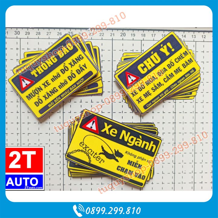 Bộ combo 3 Tem cảnh báo, logo dán cảnh báo funny dán xe máy ô tô, cảnh báo chú ý mượn xe, ngộ nghĩnh