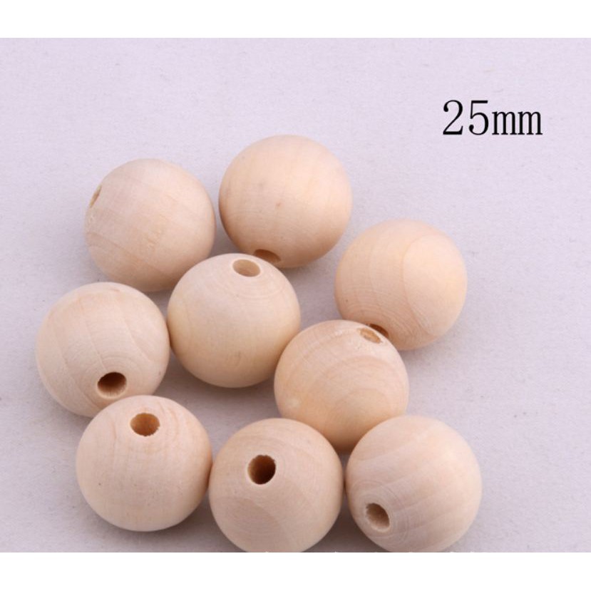 gói 50-100gam Hạt gỗ trơn size 25mm